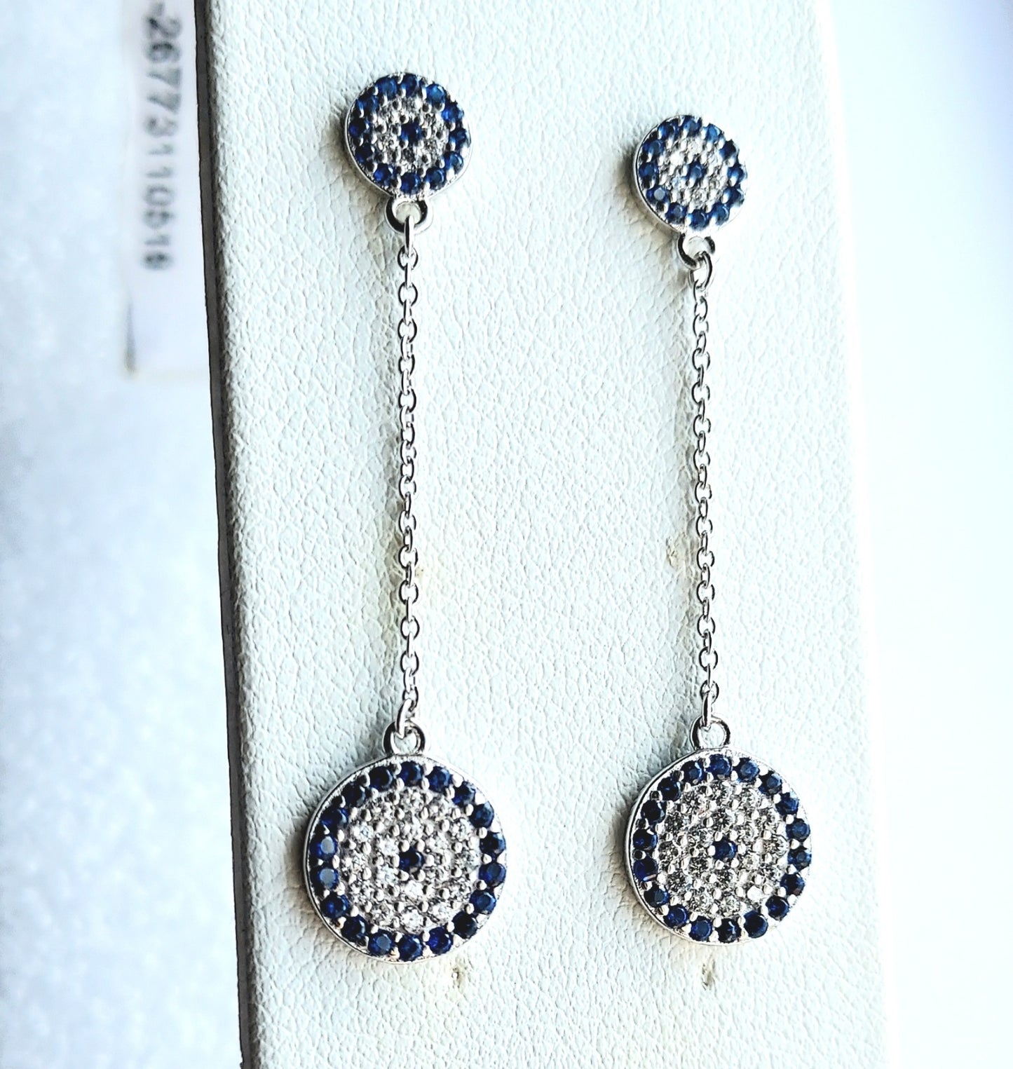 Sterling Silver Double Eye Drop Earrings